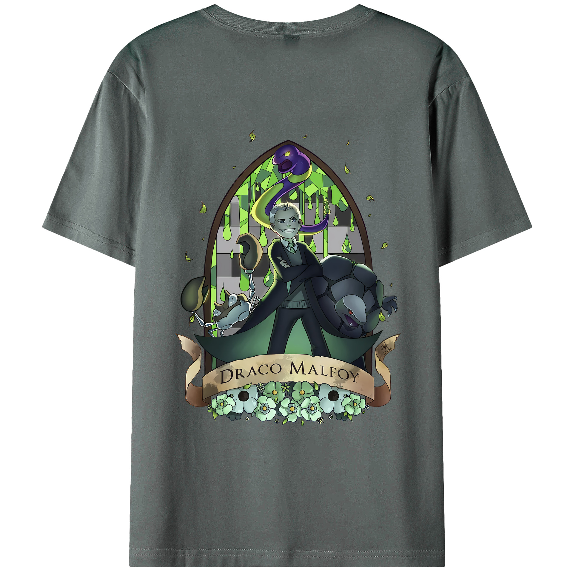 （画像用） Harry Potter ハリー・ポッターシリーズ 綿100％ メンズ半袖Tシャツ（バックプリント） 通気性